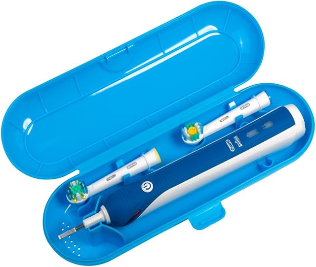 Nincha Portable Replacement Plastic Electric Toothbrush Travel Case for Oral-B Pro Series Blue