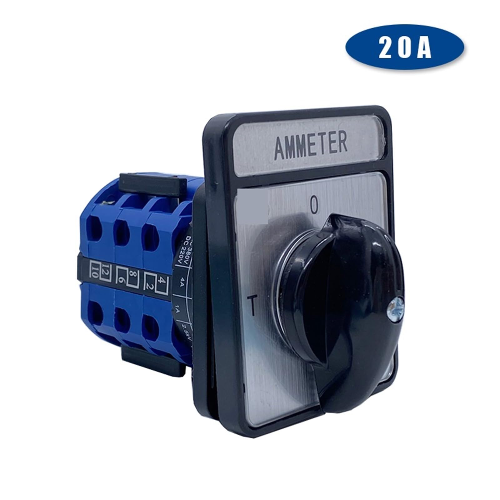 Selector eléctrico amperímetro cambio interruptor de leva giratorio 20A cuatro posiciones 3 polos Control Motor contacto plateado 1 Uds