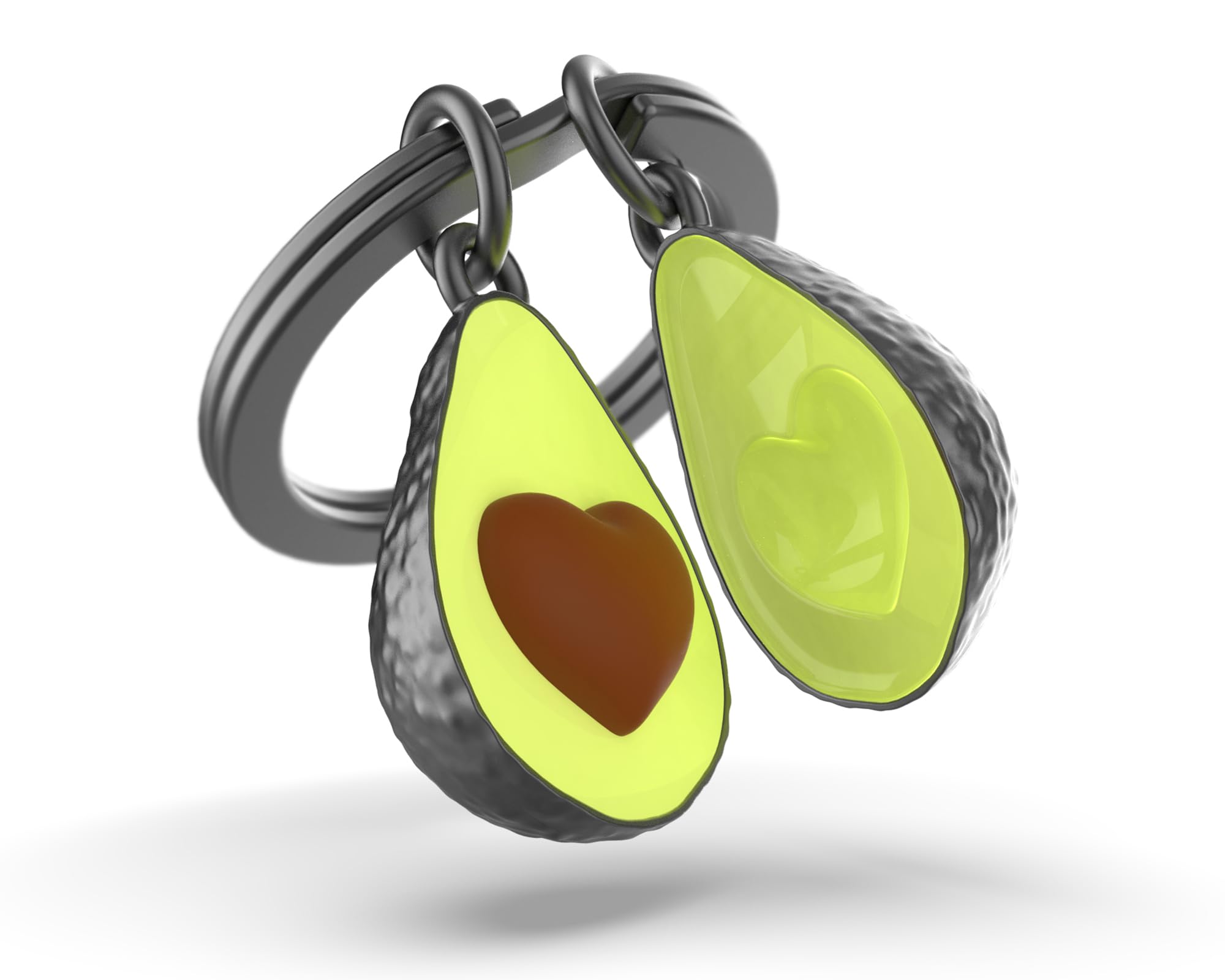 METALMORPHOSE - Avocado Mignon Love Keyring - Veggie - Original Gift for Men and Women, Green, One Size