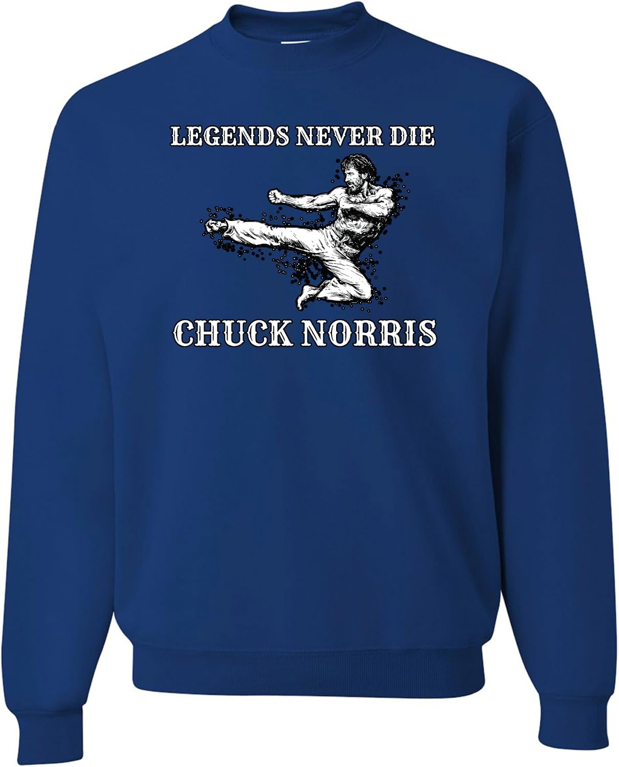wild custom apparel Legends Never Die Chuck Norris RIP Sweater Crewneck Sweatshirt