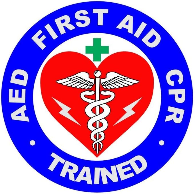 AED First Aid CPR Trained Reflective Decal Car Sticker FA Truck Q 04 Silver