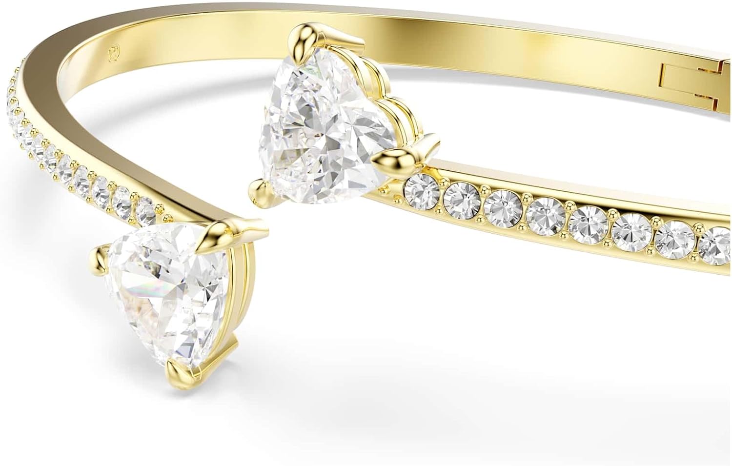 Swarovski Mesmera bangle, Heart, White, Gold-tone finish - Image 4