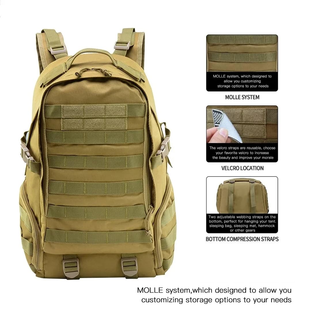 Mochila táctica de senderismo al aire libre, bolsas Oxford impermeables, mochila de camping, senderismo, escalada, bolsa de caza