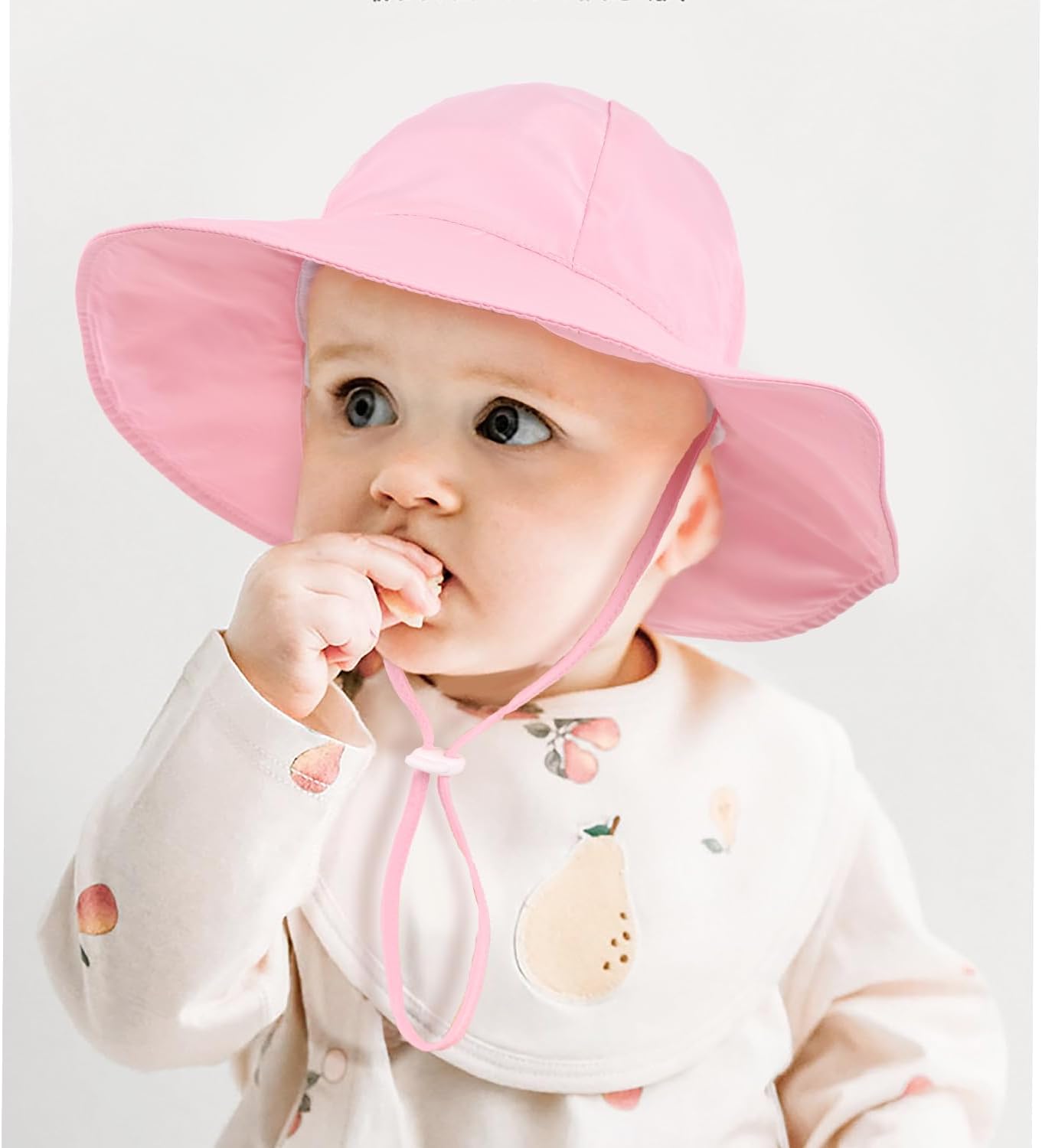 Unisex Baby Sun Hat with UPF 50+ Outdoor Adjustable Beach Hat,Baby Girl Wide Brim Bucket Hats for Infant Toddler Little Boy - Image 3