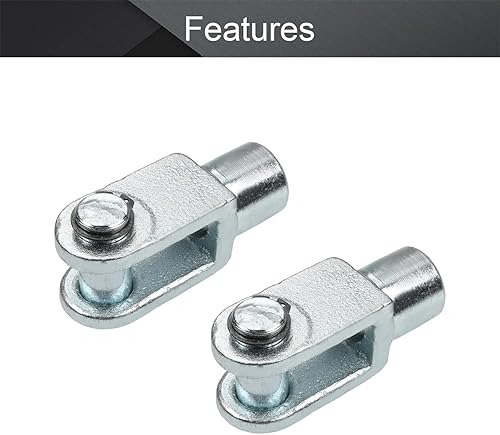 Miniatura 63 de Aicosineg Cilindro de aire Clevis Y Junta M10x1.25in Rosca hembra Y Conector 2.04in Longitud Cilindro de aire Rod Clevis Extremo neumático Cilindro