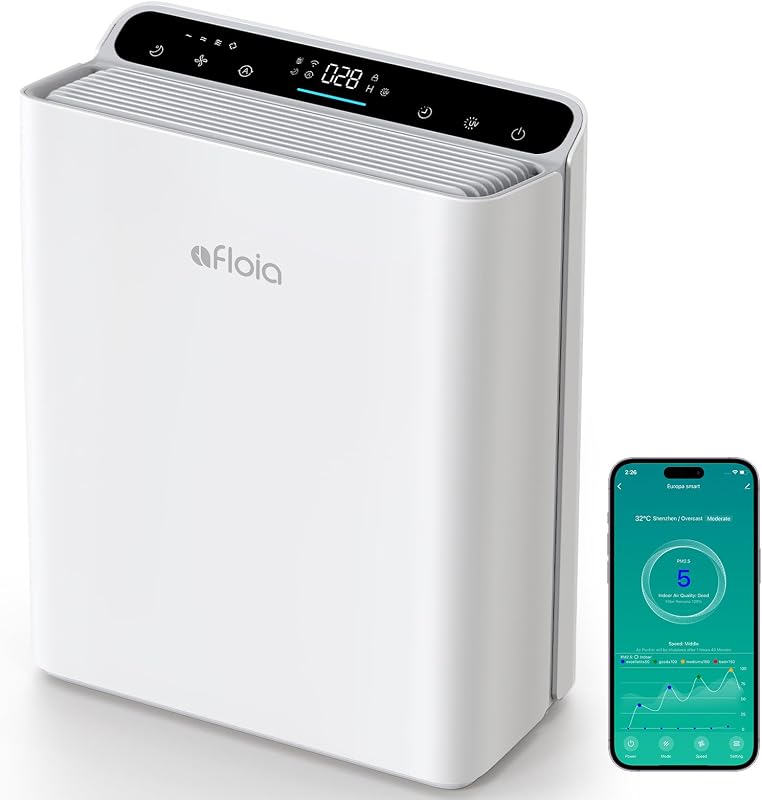 Smart Air Purifier for Home Large Room, Covers up to 2000 Sq Ft | PM2.5 Display, Auto Mode, App Control, Alexa Compatible, 4-Stage Filter, Washable Pre-Filter, 28 dB Sleep