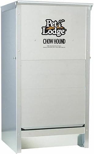 Pet Lodge Little Giant CH50 - Alimentador automático para perros de acero de calibre pesado para interiores y exteriores, con capacidad de 50 libras disponible en Yaxa Costa Rica
