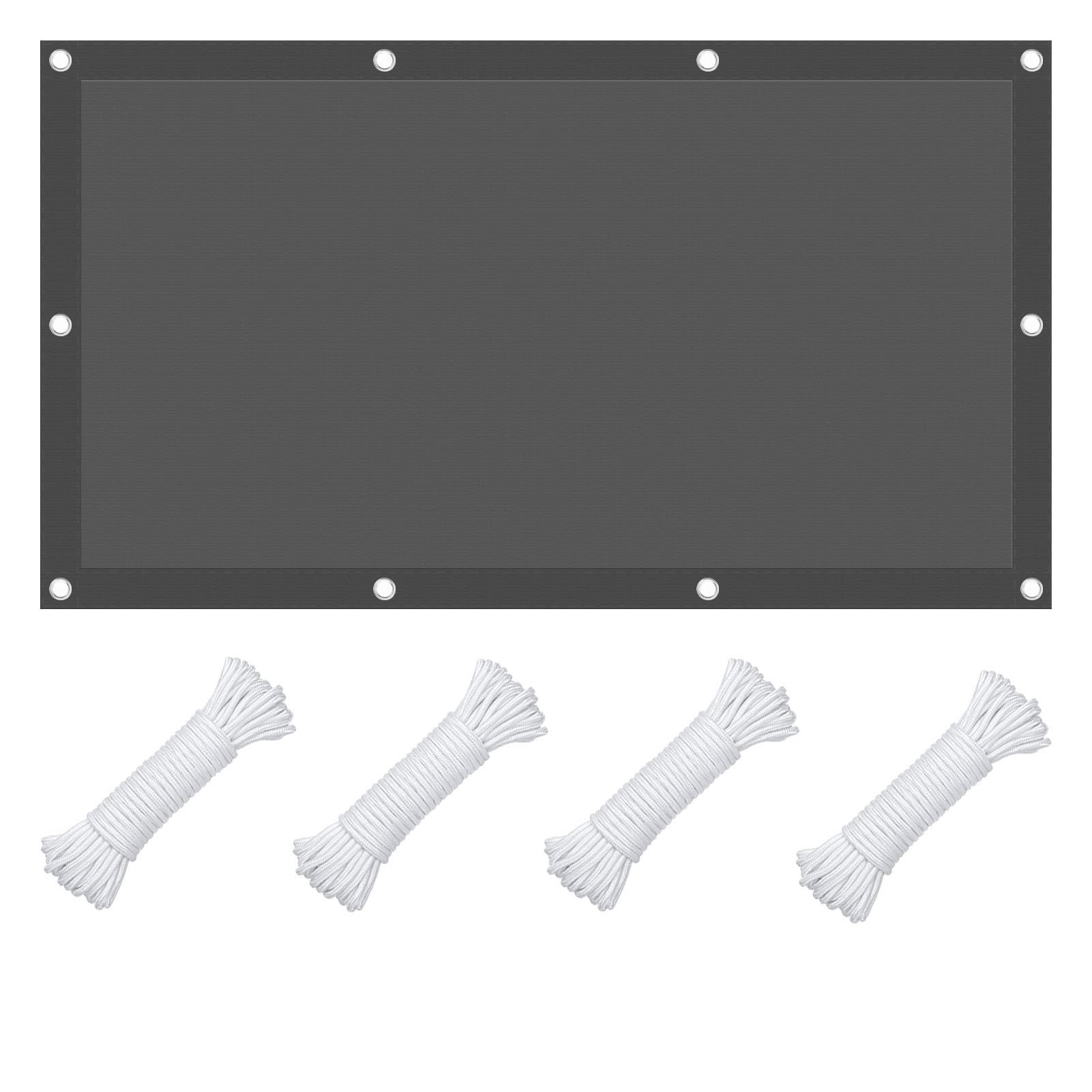 Voile d'ombrage anti-UV 98% pour terrasse et jardin gris foncé