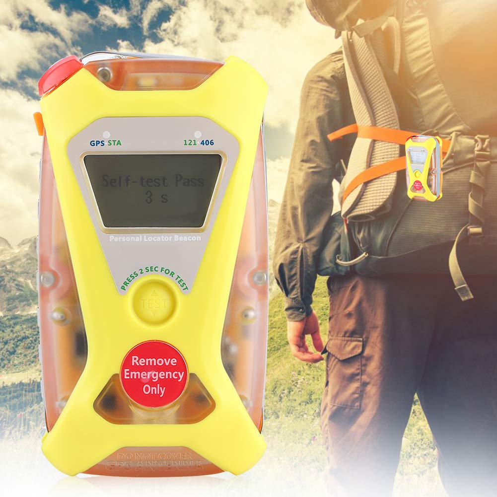 Ausla Localisateur Personnel ABS Balise de Localisation Flottante Portable 406,040 MHz GPS 121,5 MHz LED LCD Fonctionnement 24h pour Les Opérations sur Le Terrain d'exploration en Plein Air de