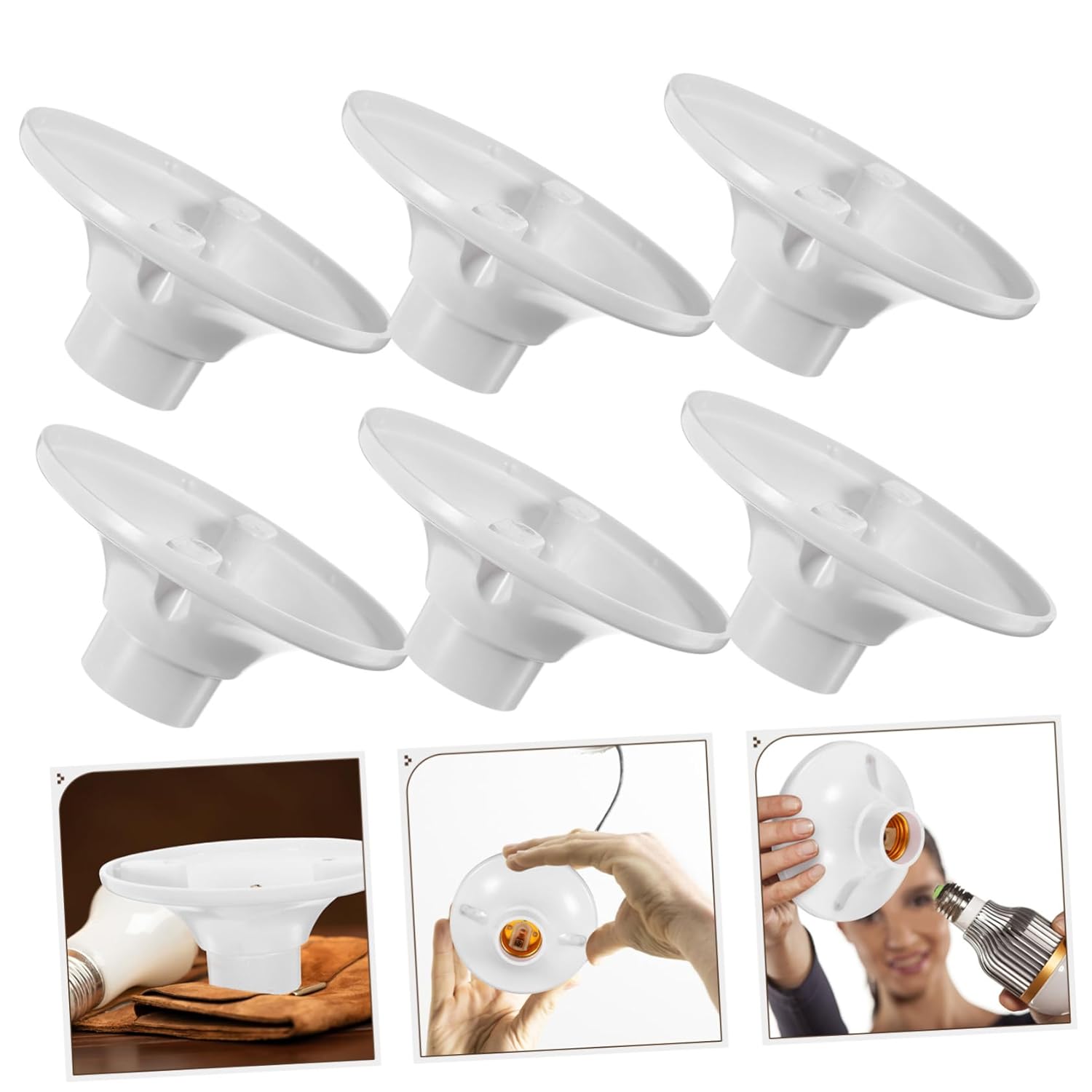 Gatuida 40pcs Light Socket Plug Easy Bulb Replacement Decorative Functional Lamp Holder