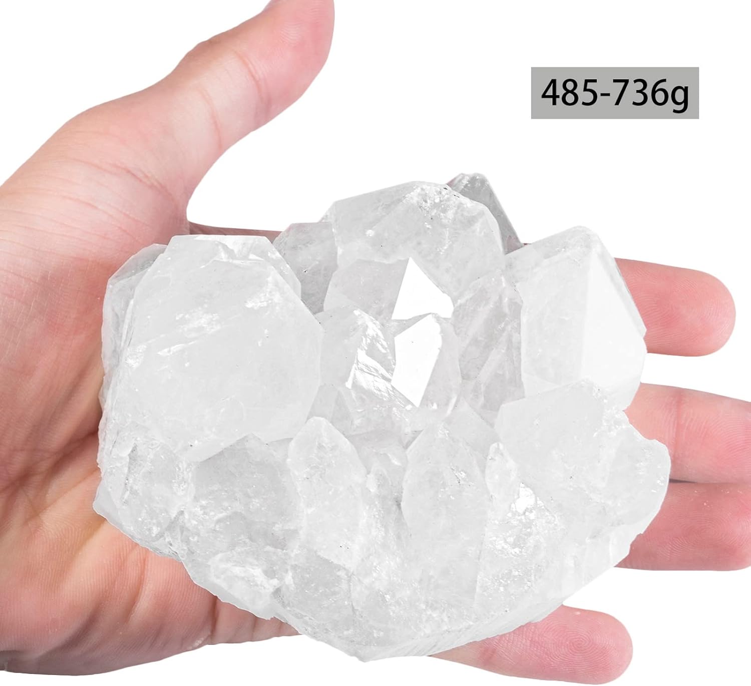 Nupuyai Natural Rock Quartz Raw Mineral Crystal Cluster Geode Specimen Stone - Image 3