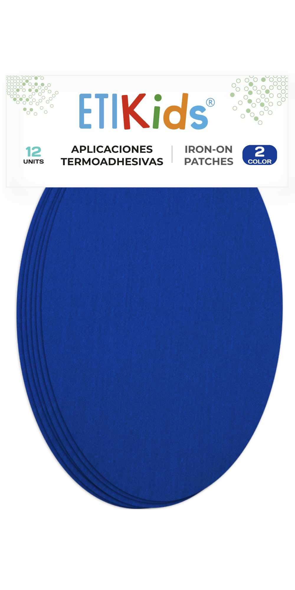 12 Royal Blue Iron-On Fabric Repair Patches โ Knee & Elbow Patches for Clothes, Trousers, Jackets, Sweaters & Shirts, 16 x 10 cm