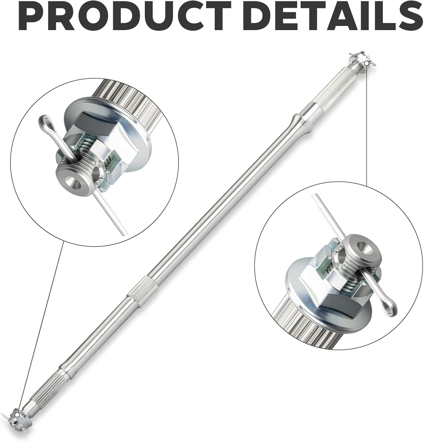 Rear Axle Shaft & Nuts for Honda Fourtrax 250 TRX250 1985-1987 42311-HA8-000