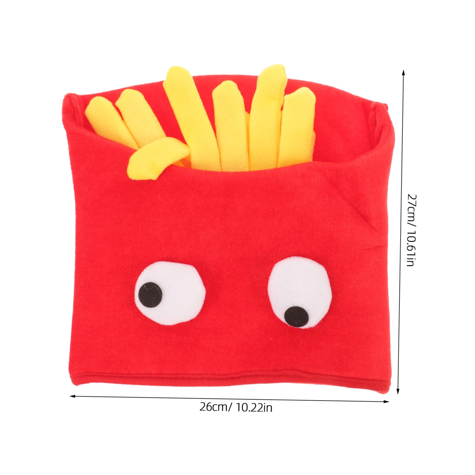 PartyKindom 1Pc Halloween French Fries Shape Hat Funny Headgear Decor for Parties Unique Costume Accessory for Halloween Masquerade Birthdays and Photo Props - Image 2