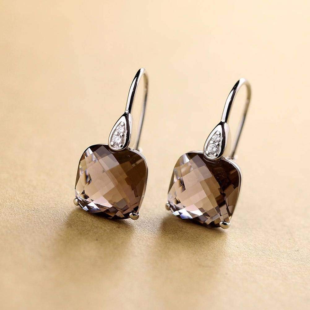 IUokLU ladies earrings,Eardrop Earrings Earrings For Women S925 Sterling Silver Jewelry Fashion Earrings Handmade Amethyst Earrings Amethyst (citrine 925 silver)