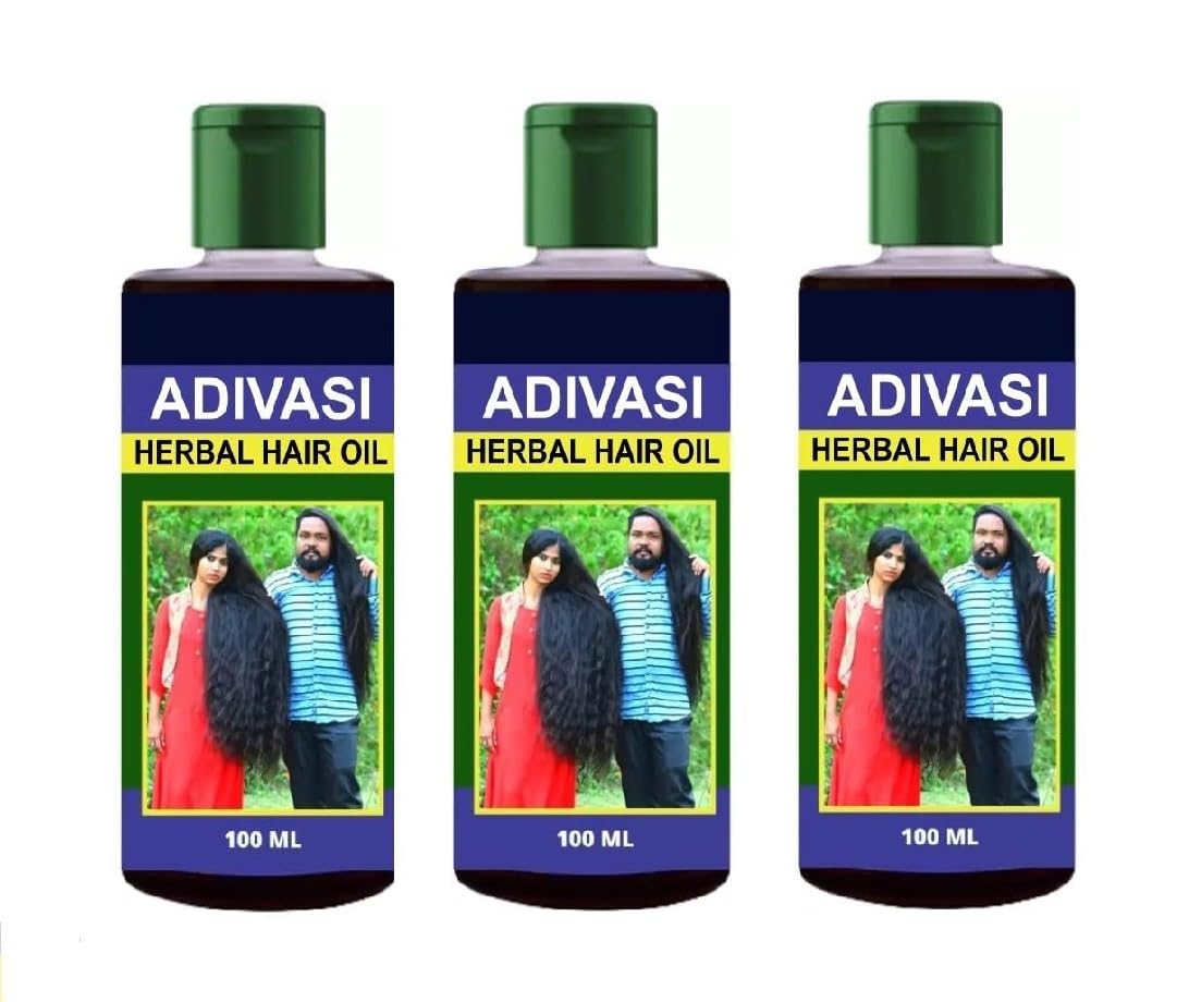 GIGAACI Adivasi Hair Oil Original, Adivasi Herbal Hair Oil for Hair Growth, Hair Fall Control, for Women & Men,100 ml, Pack of 3