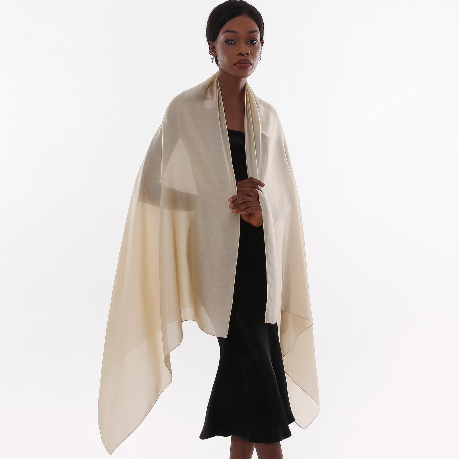 Sciarpa Donna Leggera Scialle Sciarpe Elegante Cerimonia Foulard Pashmina Scilla Stole Primavera Estate