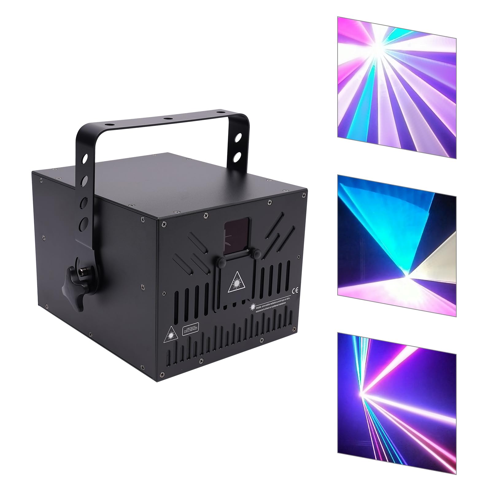 Discolicht, Bühnenlicht, Laser RGBW, DMX512, 10 W, Schwarz