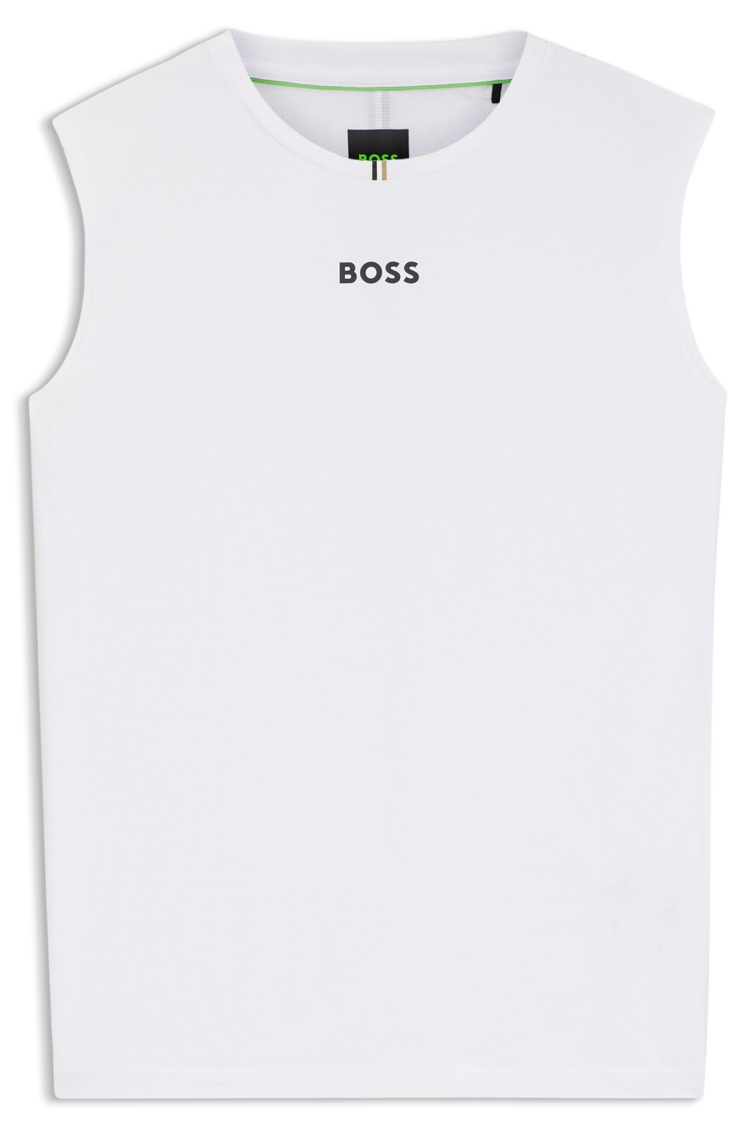 BOSS Active Tanktop Aus Stretch-gewebe Mit Streifen Auf Der Rückseite