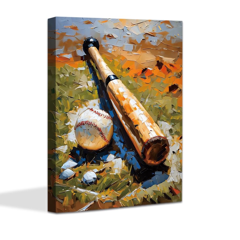 Impression sur toile encadrée de baseball finition premium - 6