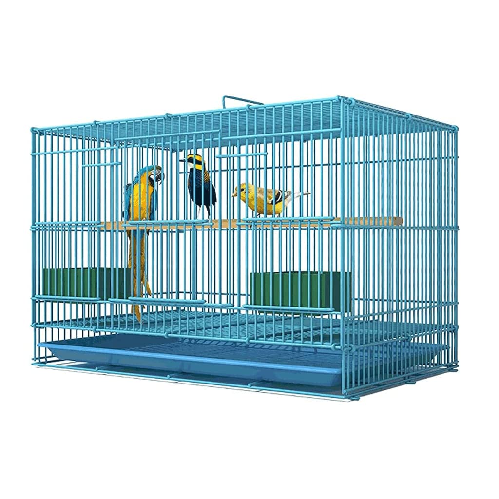 HTTGDGDH Wrought Iron Birdcages Bird Cage With Rolling Stand High Capacity Bird House Carrier Square Outdoor Bird Cages For Indoor,S