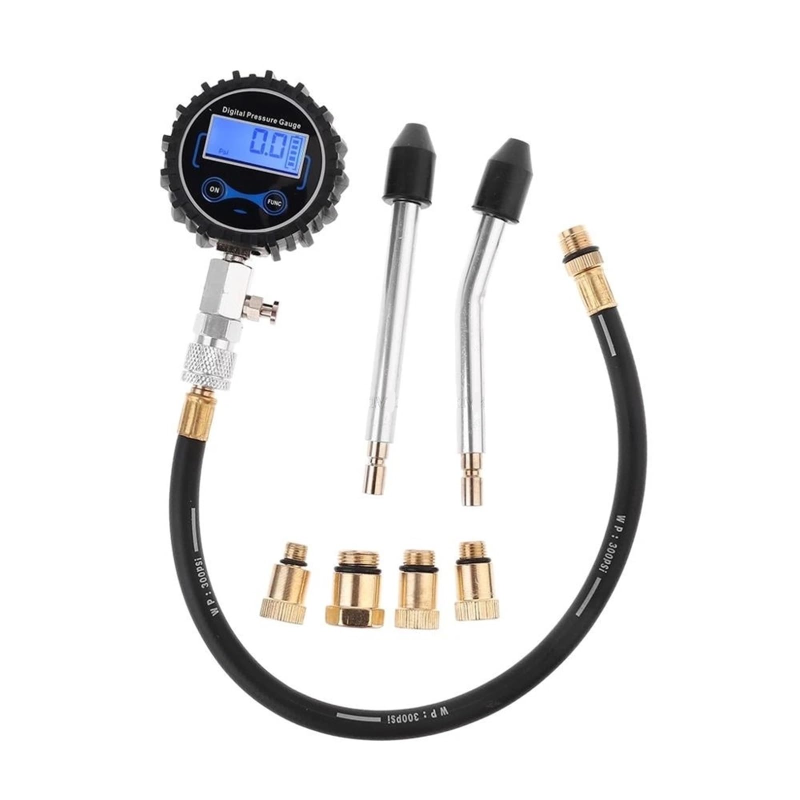 Kit de comprobador de presión de compresión Digital, medidor de presión para Cilindros de Motor de Gasolina y Gas, medidor de presión para Motocicleta My17 19