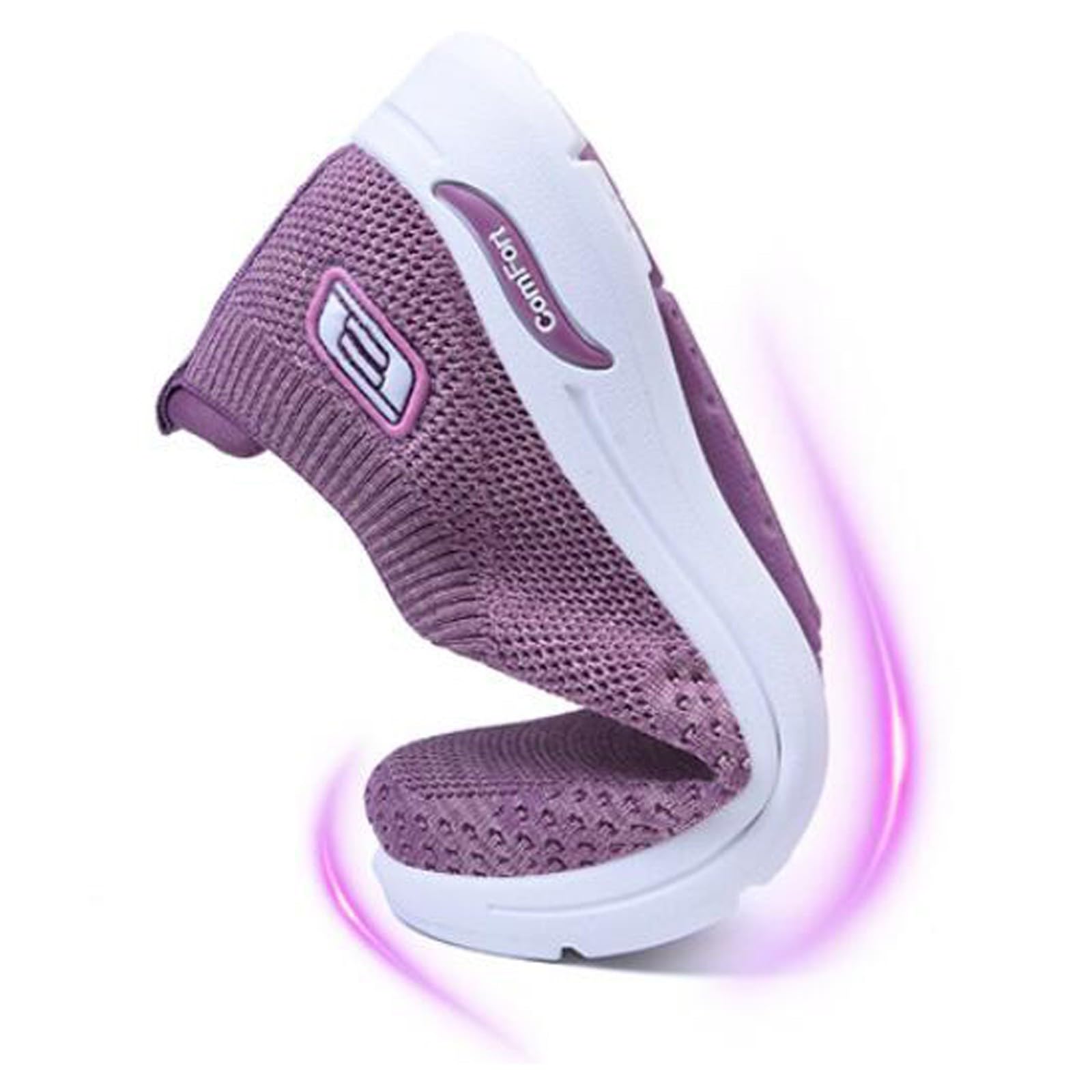 Zapatillas deportivas para mujer suaves transpirables de malla sólida planas para correr tenis primavera verano