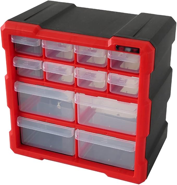 ZLASS Tool Organizer Box Plastic Tool Box with Transparent