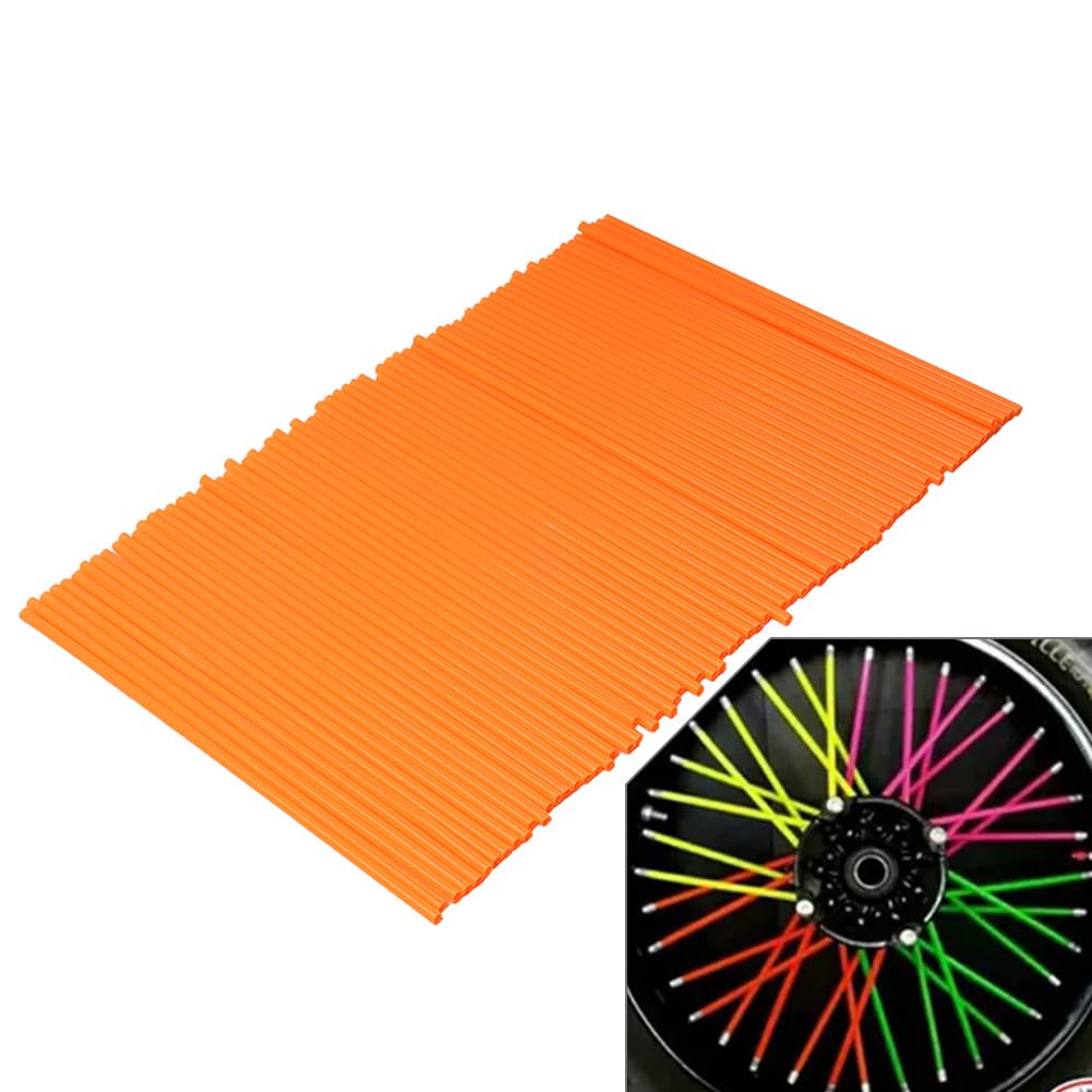 GZYF 1 Pack Wheel Spoke Wraps Spoke Wrap Spoke Skins Covers Orange For 19 to 21 inch spoked wheels