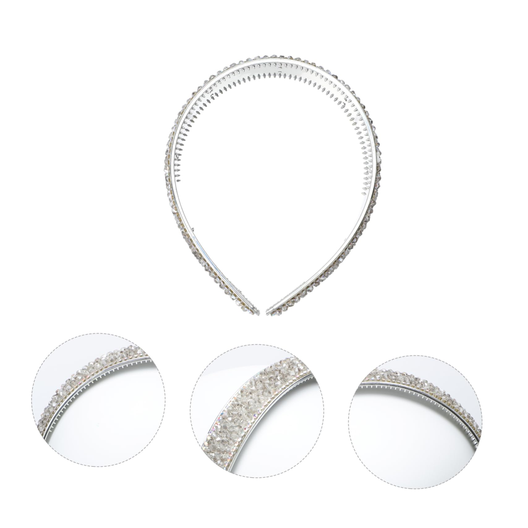 FRCOLOR 5piezas Diadema Ancha De Rhinestones Para Mujer Accesorio Elegante y Chic Para Cabello Para Uso Diario y Fiestas Diseño Cómodo