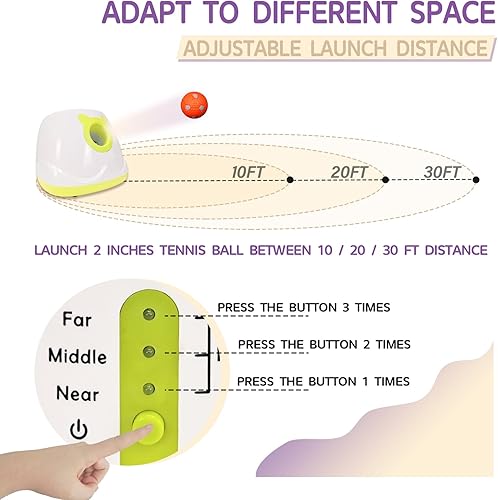 Miniatura 10 de ptlsy Pelotas de tenis para perros, paquete de 16 pelotas de tenis para mascotas fáciles de atrapar, pelotas interactivas para perros, juguetes para