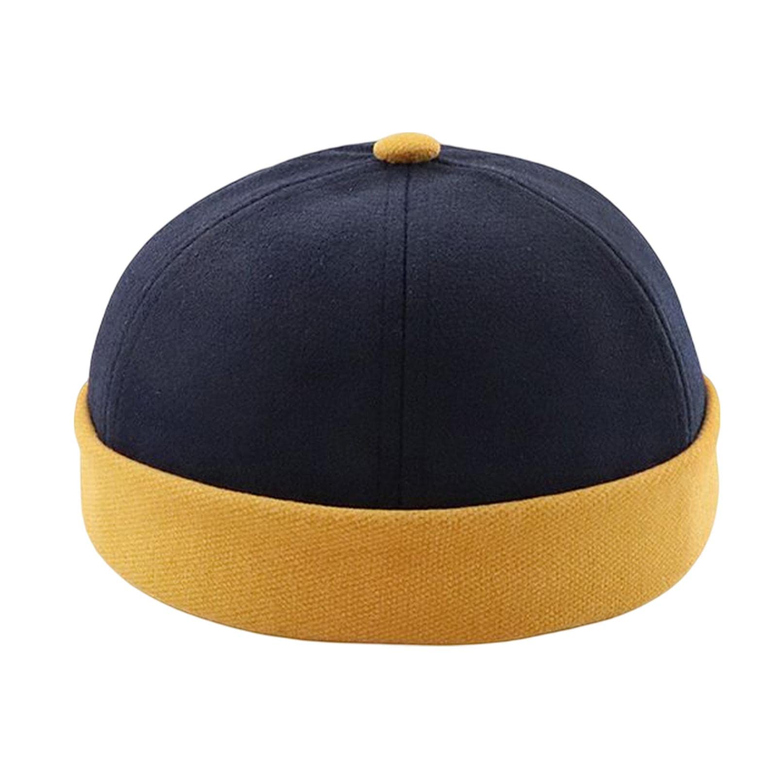 Brimless Beanie Hat Rolled Cuff Hat Streetwear Hats for Adults Dark Blue|Clothing, Shoes & Accessories | Womens Accessories | Hats-image-1