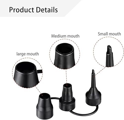 Miniatura 3 de Boquillas de reemplazo de bomba de aire,Boquillas de bomba de aire para inflables,Bombas de plástico Boquillas Cabeza Bomba de aire Adaptador de