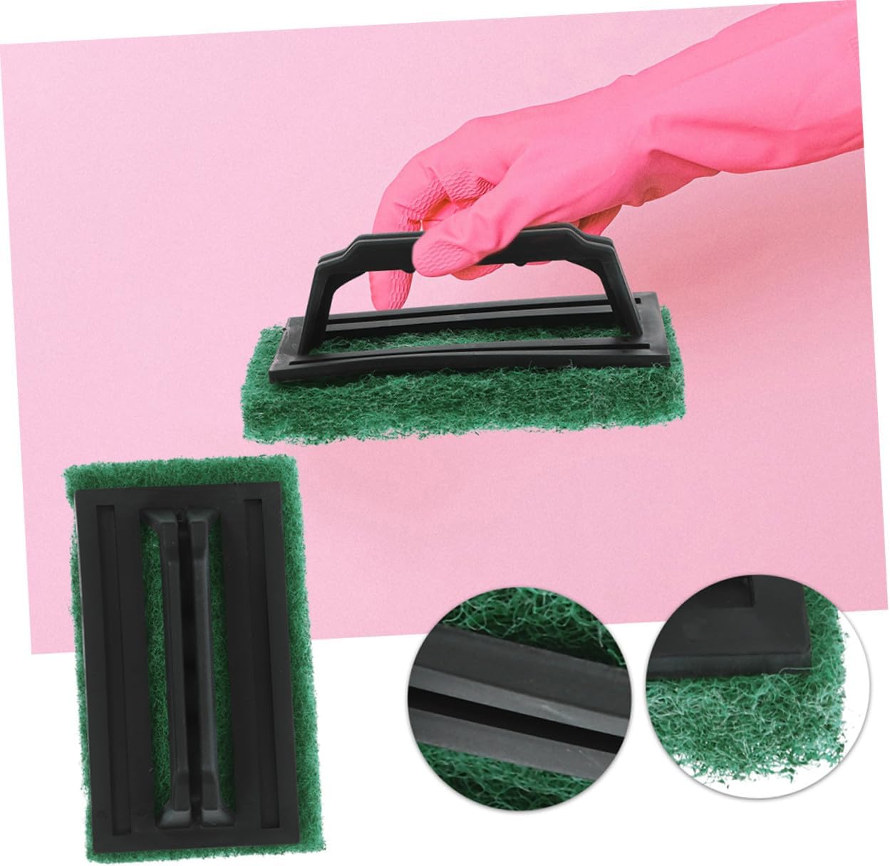 Beatifufu 6pcs Screen Printing Scrub Pad with Handle Ink Remover Brushes for Precise Cleaning Sanding Effect for Quick Ink Stain Removal Practical Screen Printing Accessories