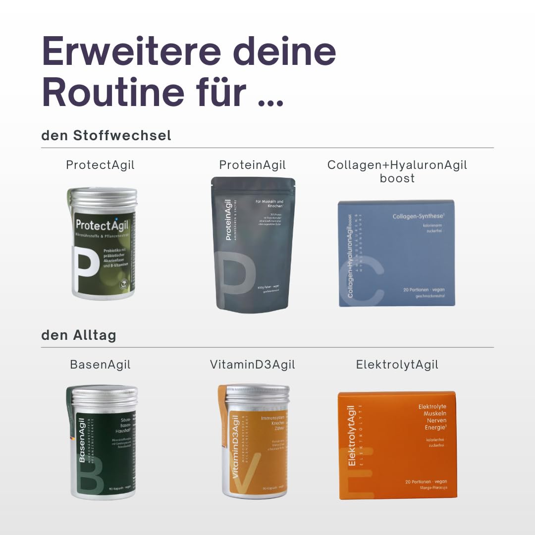 AgilNature Glucomannan Kapseln I 60 vegane Kapseln mit Konjak, Grünem Kaffee & Grünem Tee I Unterstützt Gewichtsverlust im Rahmen kalorienarmer Ernährung I Für Stoffwechsel I Made in Germany