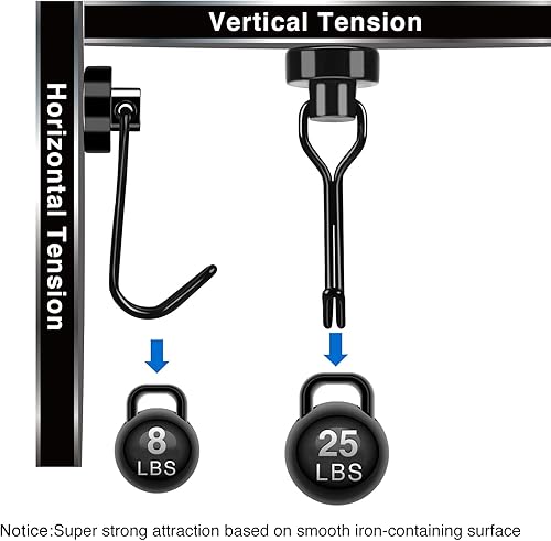 Miniatura 3 de LOVIMAG Ganchos magnéticos para cabinas de cruceros, ganchos magnéticos con revestimiento epoxi para artículos esenciales de crucero, ganchos