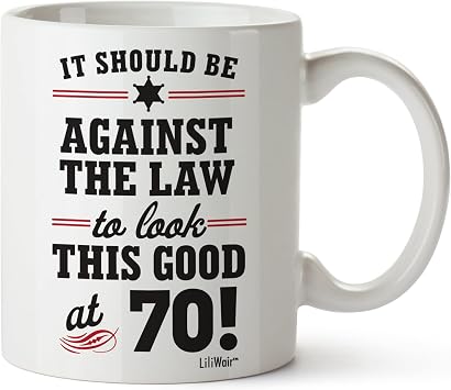 70th Birthday Gifts For Women Seventy Years Old Men Gift Mugs Happy Funny 70 Mens Womens Womans wives Female Man Best Friend 1955 Mug Male Unique Ideas 55 Woman Wife Gag Dad Girls Guys Good Husband