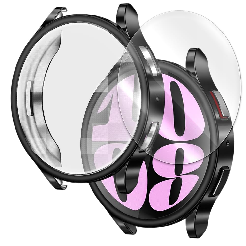 AceSoft High Responsivity Shatterproof Heavy-Duty 9H Hardness Tempered Glass Screen Protector Film Perfectly Fit Dustproof Case Compatible with Samsung Galaxy Watch 6 40mm SM-R930