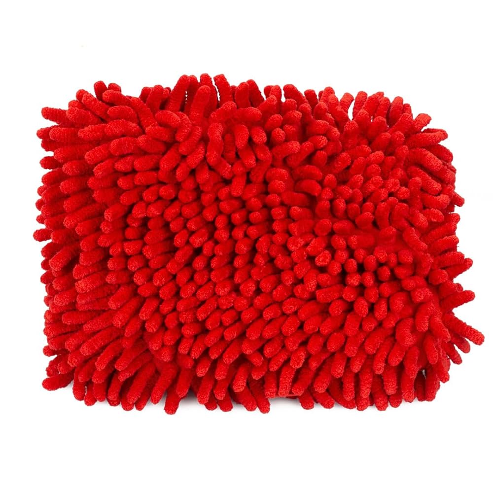 Maxshine Red Chenille Microfiber Wash Pad - Scratch-Free & Versatile view 3