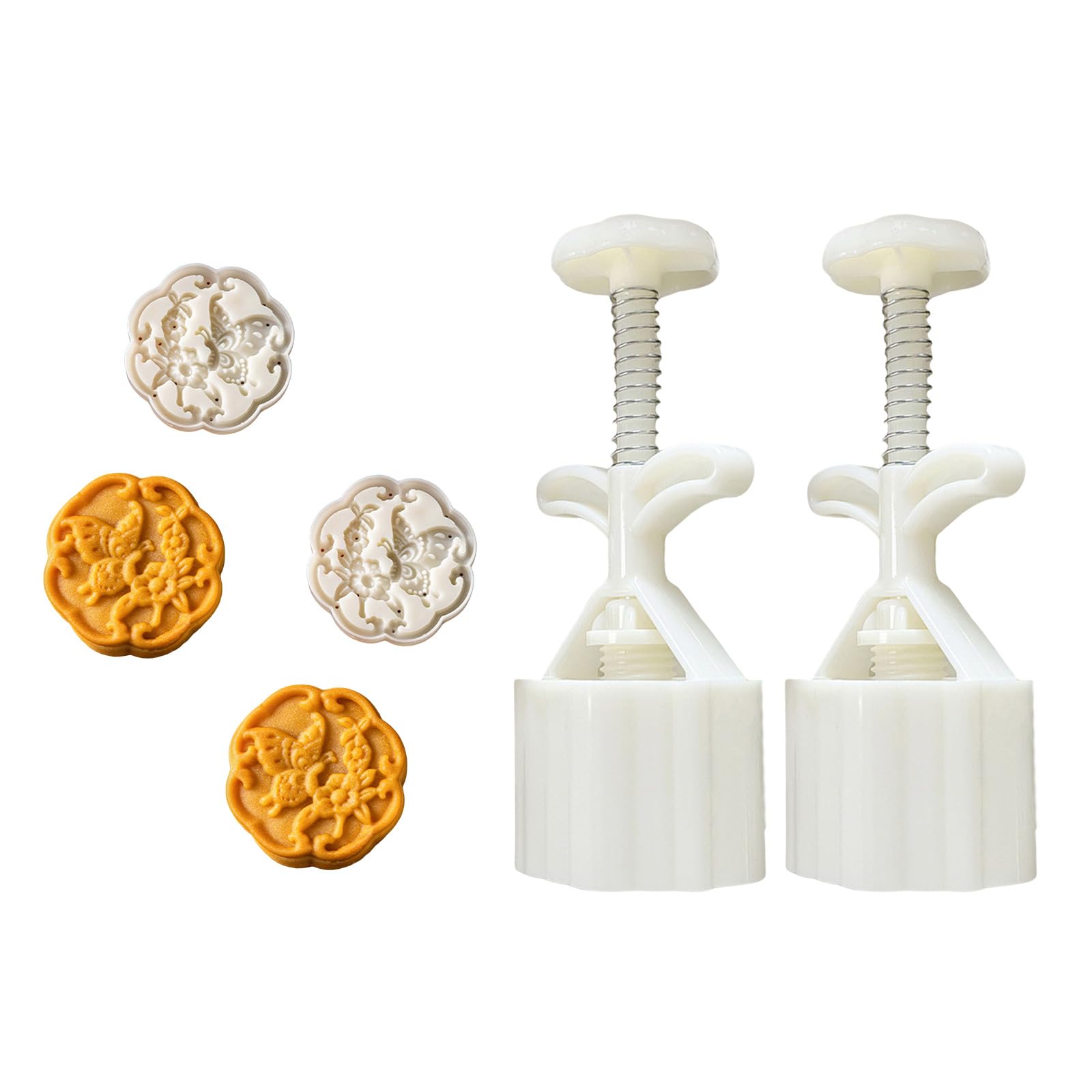 MALSSE Desserts Mold Pastries Tool Hand Press Cookie Dessert Cutter Baking Tool for MidAutumn Festival Easy Use Desserts Maker