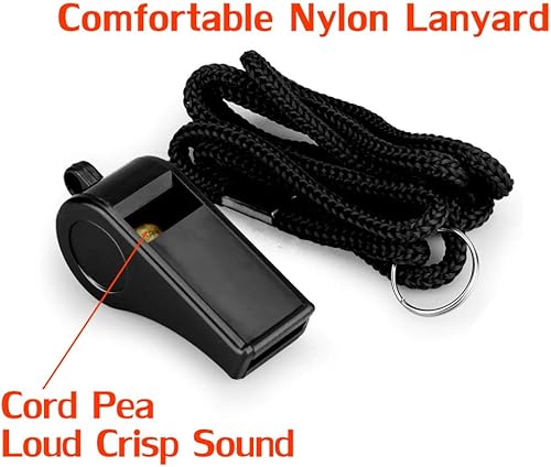Miniatura 3 de Whistle, Sports Whistles Lanyard, Loud Crisp Sound Whistles Bulk Perfect Coaches, Referees Officials