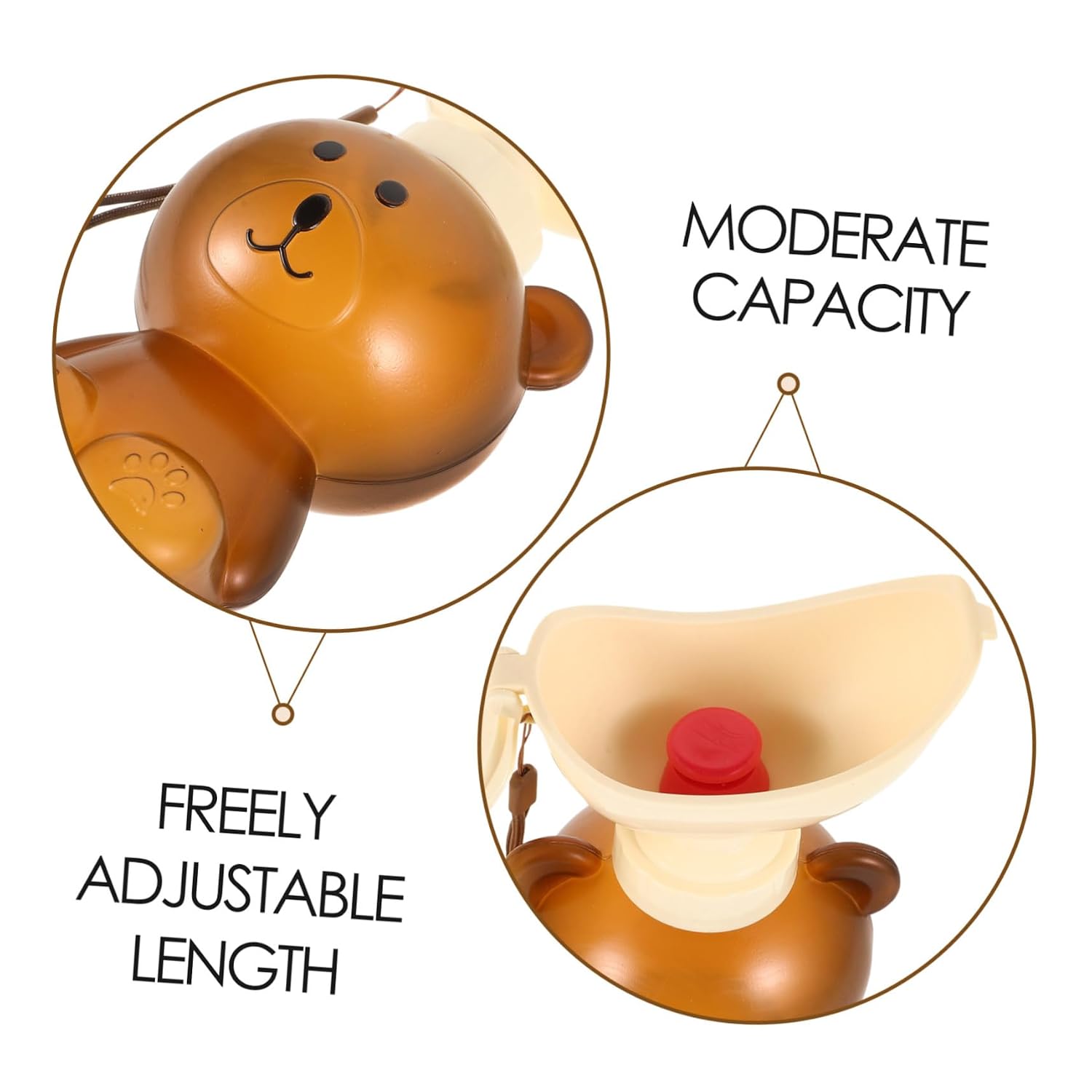 Portable Bear-Shaped Travel Potty for Leakproof Reusable Urinal Bottle with Sturdy Smooth Surface Design Easy to Clean and Carry for Car and Emergency Use