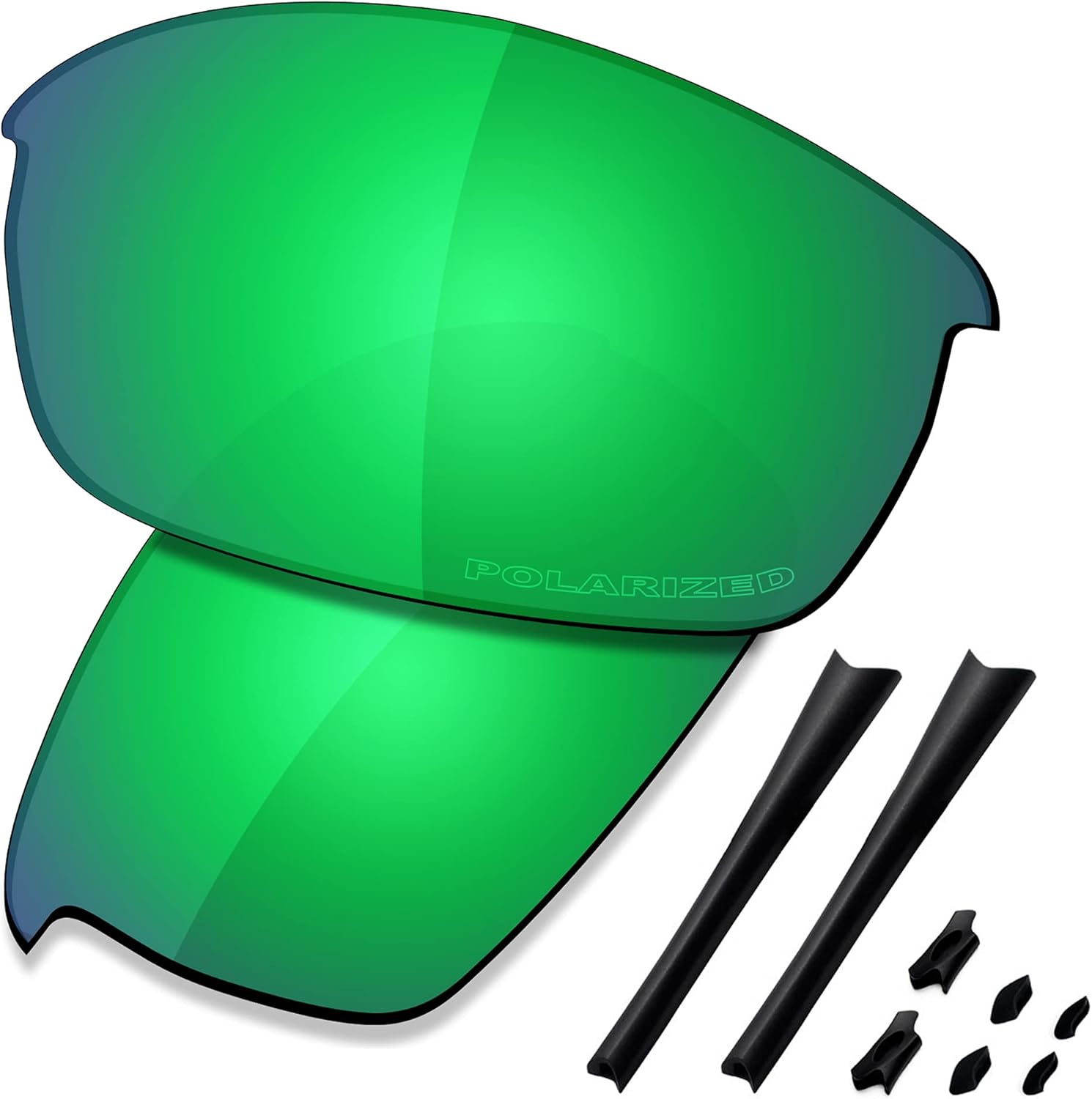 SAUCER Premium Replacement Lenses & Rubber Kits for Oakley Flak Jacket OO9008 | Flak Jacket Low Bridge Fit | UV400 Protection