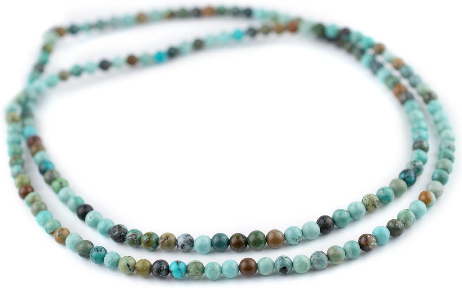 The Bead Chest Round Turquoise Beads 5mm Green Gemstone 16 Inch Strand