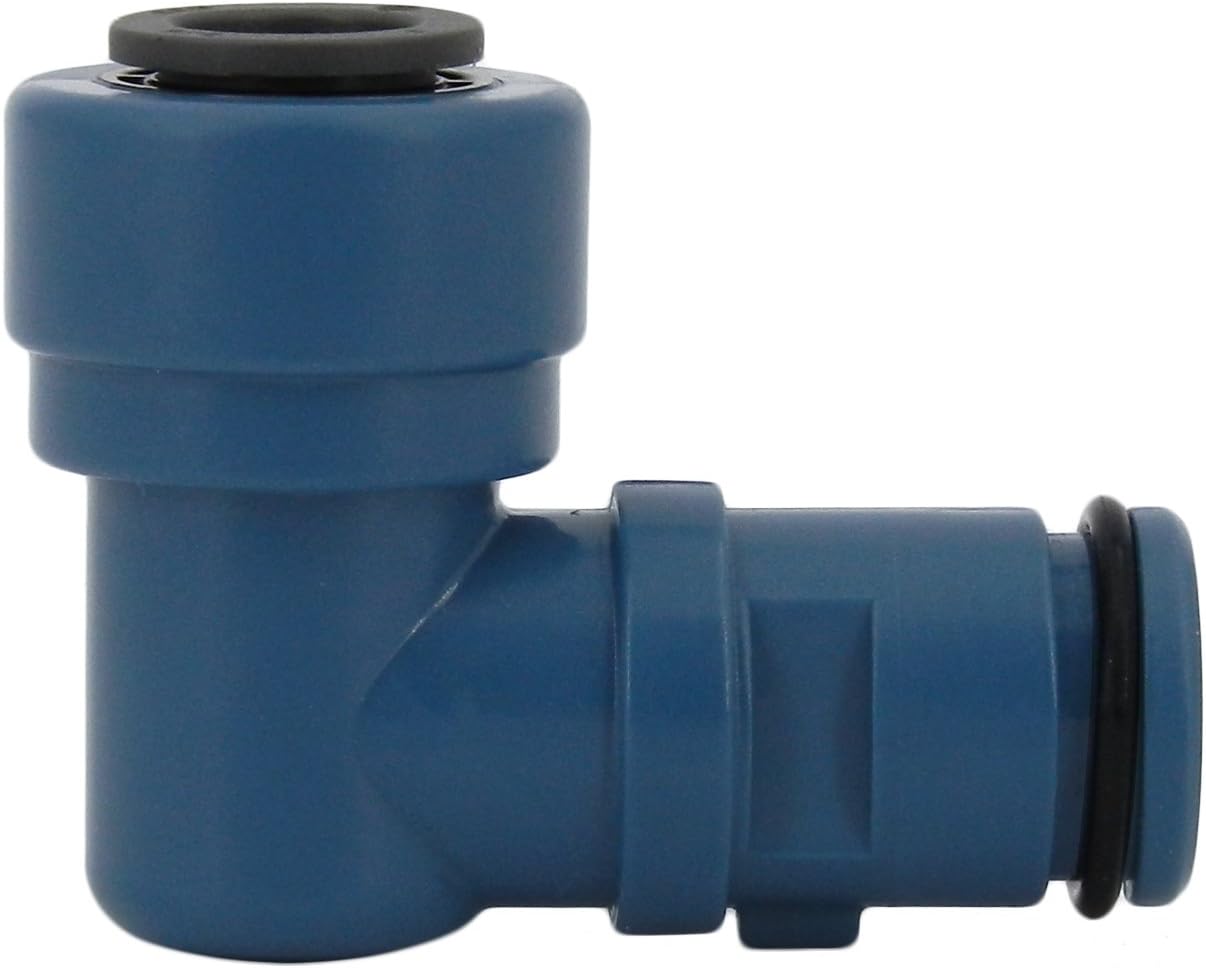 Hydro-Logic Dark Blue Drain Elbow for Merlin GP, 3/8"