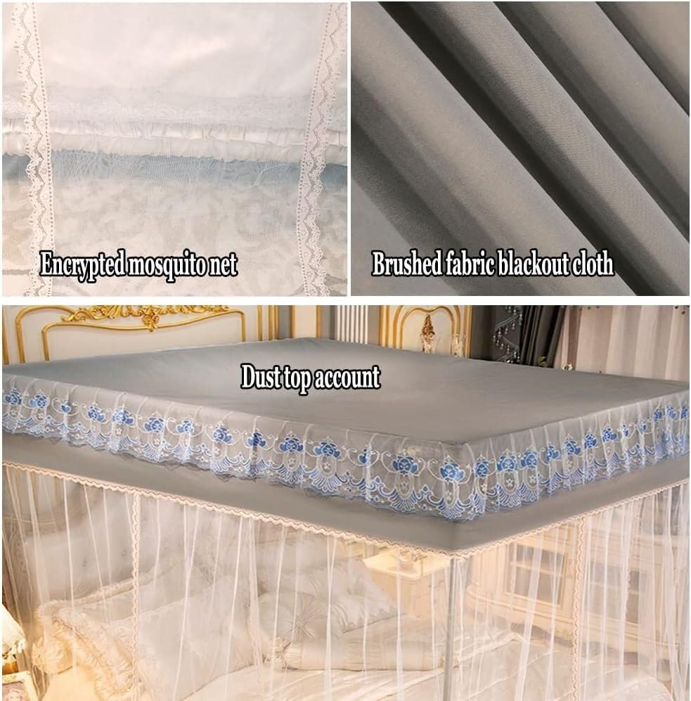 Cortina para litera de princesa con colcha europea para proteger el sueño y decorar el cuarto 5