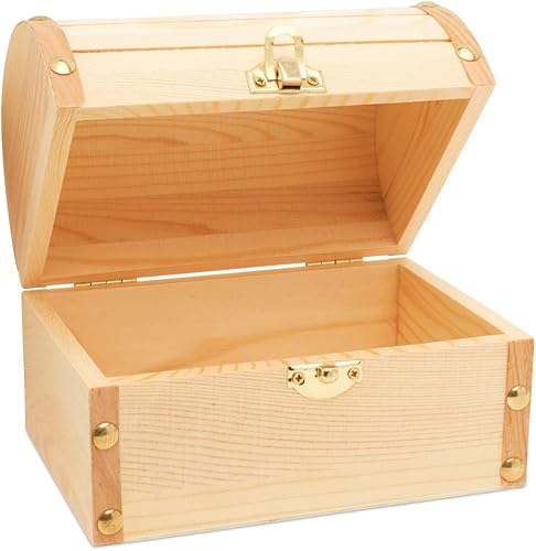 Miniatura 8 de Woodpeckers Cajas de cigarros – Cajas de madera vacías de 7 pulgadas, cajas pequeñas con tapa con bisagras, caja de regalo para manualidades