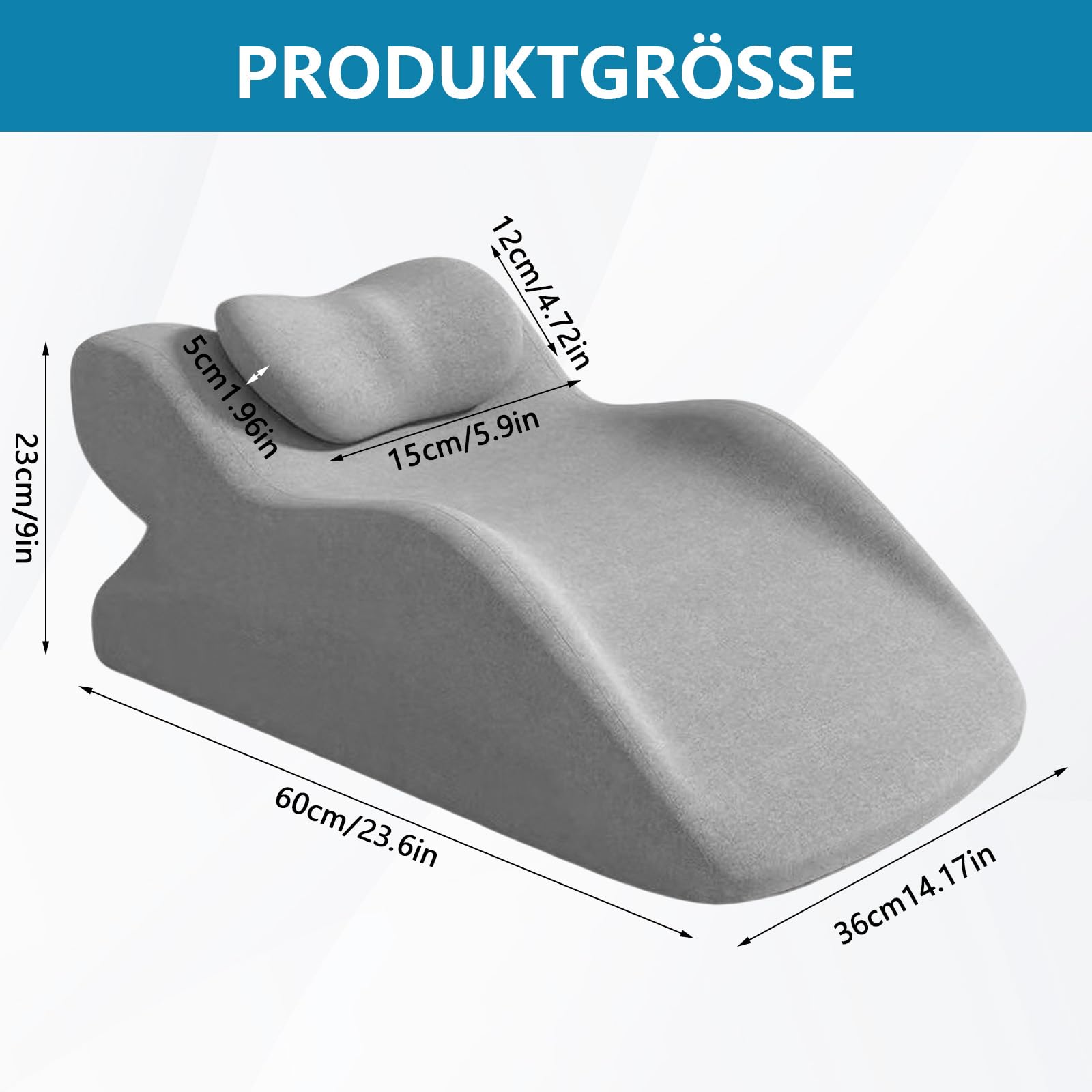Venenkissen Beinhochlagerungskissen, Memory Foam Keilkissen, Ergonomische Beinkissen, OrthopäDisches Keilkissen für Betten, Sofas, Sitzen, Schlafen, Lesen und Entspannen