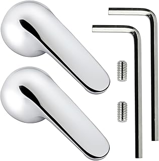 Tearel Shower Handle for Delta H79, Metal Replacement Handle, 2-Pack, Chrome, Direct Replacement for Delta 13 14 1300 1400 Series to Replace Old Crystal Knob, Sturdy and Solid Construction