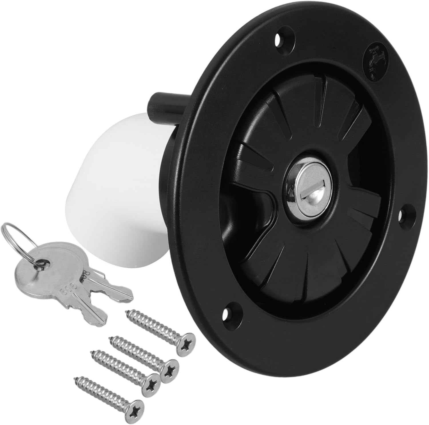Rv Water Fill Cap Water Inlet Connection for Travel Trailers Easy Installation Secure and Leak Design Stylish Convenient System